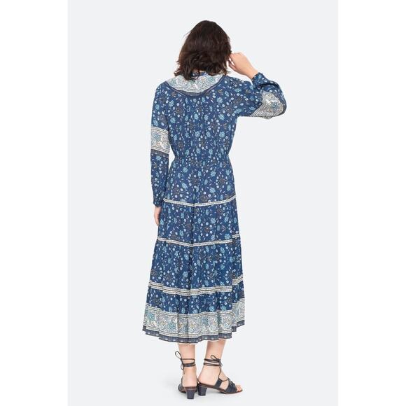 SEA NEW YORK Penelope Paisley Tiered Viscose Midi Dress Net-A-Porter XS $395 - Picture 11 of 12